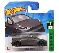 Hot Wheels - Tesla Model Y - HW Green Speed 1/10 - HKK20 - Short Card - Gris metálico - Mattel 2023