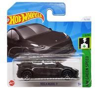 Hot Wheels - Tesla Model Y - HW Green Speed 3/10 - HTC93 - Tarjeta corta - Negro metálico - Mattel 2024-1:64