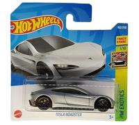 Hot Wheels - Tesla Roadster - HW Exotics 1/10 - HCV04 - Short Card - Track Stars - Plata metálica - Mattel 2022