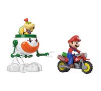 Hot Wheels The Super Mario Galaxy Movie Pack de 2: Mario y Bowser Jr. | Pack de 2 vehículos a escala 1:64, Mario en moto y Bowser Jr. en coche payaso, inspirado en la película, JMG35