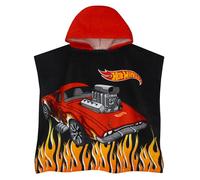 Hot Wheels Toalla Niño, Toalla Poncho Niño Coche, Poncho Piscina Niños, Taglia Unica Negro