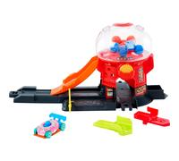 Hot Wheels Toy Track Set Gumball Machine Playset con 1:64 a escala Cast Die Vehicle & Speed ??Snap Sport Candy Candy Shop