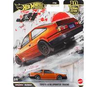 Hot Wheels Toyota AE86 Sprinter Trueno, Coche de Juguete Premium a Escala 1:64, con neumáticos Real Riders y Carrocería y Chasis Metal/Metal, JKF10