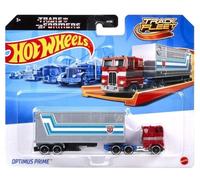 Hot Wheels Track Fleet Optimus Prime G1 Red Truck Transformers 2024 HXH02