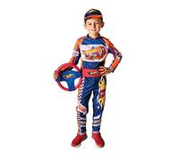 Hot Wheels traje de piloto Race Team mono disfraz original niño (Talla 8-10 años) con volante de foam