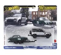 Hot Wheels - Transporte de equipo de cultura de autos premium - Jaguar MK1 (Land Rover Defender 110 2023) /Toys