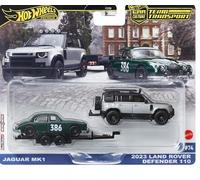 Hot Wheels - Transporte de equipo de cultura de autos premium - Jaguar MK1 (Land Rover Defender 110 2023) /Toys