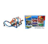 Hot Wheels Triple Looping, + Pack de 10 vehículos, Coches de Juguete (Modelos Surtidos) (Mattel 54886)