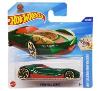 Hot Wheels - Twin Mill Gen-E - HW Celebration Racers 1/10 - HYW80 - Short Card - verde oscuro rojo - Mattel 2025-1:64