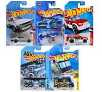 Hot Wheels Utility & Emergency Random 5 Pack! Surtido de variedad misteriosa, sin duplicados. [Los estilos pueden variar!] (coches de policía, camiones de bomberos, trenes, aviones, helicópteros, etc