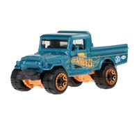 Hot Wheels Vehículo coleccionable fundido a presión - Toyota Land Cruiser Sport Utility Car - Verde azulado y dorado - HDH54-2/6