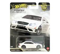 Hot Wheels Vehículo de cultura de coche premium 2008 Mercedes-Benz CLK63 Black Series, coche deportivo de colección premium escala 1:64, para niños a partir de 3 años