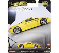 Hot Wheels Vehículo de Juguete Coleccionable Premium Car Culture, Porsche Carrera GT a Escala 1:64 de Metal Fundido, Vehículo de Iconos Atemporales con Neumáticos y Pilotos Reales