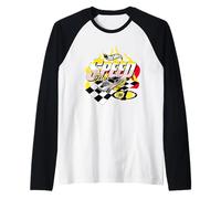 Hot Wheels Vintage Bright Speed Club de los 90 Camiseta Manga Raglan