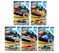 Hot Wheels Vintage Club '68 Silver Series - Juego de coches fundidos a presión, paquete de 5, Alfa Romeo, BMW 507, Honda, Porsche, Ford Galaxie HRT81-956J