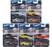 Hot Wheels Vintage Racing Club 2024 - Paquete completo de 5 vehículos fundidos a presión (HRT81-956B) | Corvette 1962, Mustang Boss 302 1969, Toyota 2000GT y más | Edición coleccionable - A partir de