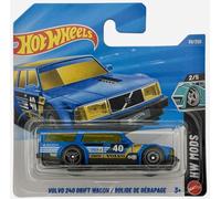 Hot Wheels - Volvo 240 Drift Wagon - JJJ36 - HW Mods 2/5 - Short Card - Azul - Modelo oficial de Volvo - Mattel 2026 (69/250) - 1:64