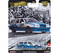 Hot Wheels Volvo 850 Estate, Coche de Juguete Coleccionable de, Escala 1:64, Neumáticos Reales