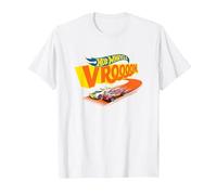 Hot Wheels - Vroom Camiseta, Hombre, Blanco, XXL
