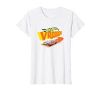 Hot Wheels - Vroom Camiseta, Mujer, Blanco, XXL
