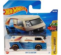 Hot Wheels VW T3 Custom JBB21 Peak Pursuit 3/10 Short Card Volkswagen Bus Blanco Azul Rojo VW Licencia Mattel 2025 1:64