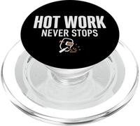 Hot Work Never Stops Welder Welding Blue Collar Job Work PopSockets PopGrip para MagSafe