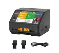 HOTA D6 Pro Cargador inteligente de doble canal AC200W/DC650W (15A x2) - para batería LiPo/LiHV/NiMH/Pb 1-6S, con pantalla LCD a color, panel de carga inalámbrica y USB de 5 V - Compatible con piezas