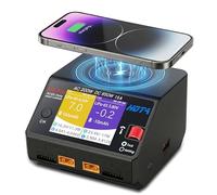HOTA D6 Pro Lipo Cargador de doble canal 15A AC200W/DC650W para batería 1-6S LiPo NiMH Pb, panel de carga inalámbrica 5V salida USB, compatible con piezas de dron de carreras FPV de coche RC, barco
