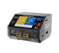 HOTA D6 Ultra GaN+SiC Smart Lipo Cargador 650W DC/300W AC 15A ×2 Dual Canal RC Batería Cargador para LiPo Life LiIon NiMH plomo-ácido 1-6S FPV Drone RC Auto Barco con pantalla a color de 2,8 pulgadas