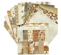 Hotaden 24pcs Autumn Garden Scrapbooking Pads Paper Origami Art Background Paper Card Making Scrapbook Paper Craft