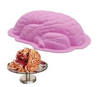 Hotaden Manual de Cocina de Bricolaje Ice Cream Cake Mold Cerebro Innovador de Bricolaje de Silicona en Forma de fabricación de moldes para Hornear tortas Herramientas