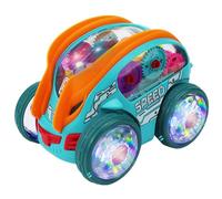 Hotainoys Coche acrobático para niños Coche de Juguete Giratorio de 360° con luz y música, Juguetes ABS Suaves para niños con batería, Juguetes para