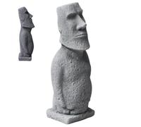 Hotainoys Estatua Moai, Estatua De Cabeza De Isla De Pascua con Textura De Piedra Arenisca Decoración De Pascua Mística Antigua para Interiores Y Exteriores, Decoración S
