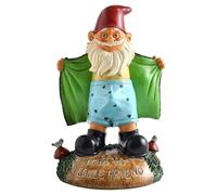 Hotainoys Estatuas de gnomos sexys, gnomos de jardín Divertidos de Resina de 5, 9 Pulgadas, a Todo Color, Saluda a mi pequeño Amigo, traviesos Reutilizables, para Amantes de los, Porche de jardí