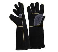 Hotainoys Guantes para chimenea Guantes ignífugos resistentes a 350 °C para barbacoa, soldadura, forja, jardinería, fuego de 14 pulgadas