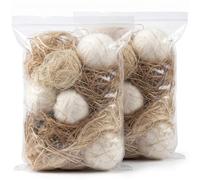 Hotainoys Material para anidar pájaros, 2 Paquetes de Material para anidar pájaros, Mezcla de Fibras Naturales Mixtas para Mascotas y Silvestres, 20 g Cada uno