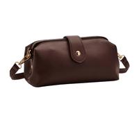 Hotainoys Monedero Retro, Bolso de Doctor de Café Vintage para Mujer con Hebilla, Bolso de Doctor de Cuero PU con Correa Ajustable, Monederos Vintage para Mujer para
