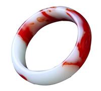 Hotan Jade Feng Shui Red White Jade Bracelet Jade Bracelet Bangle for Women