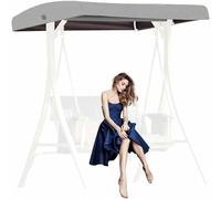 HOTAPEPU Toldo Balancin Jardin Exterior 3 Plazas,Toldo Universal de Repuesto para Columpio de Patio,Protección UV Impermeable Techo de Reemplazo para Swing Yard (Incluye Solo Lonas de Repuesto)~/