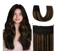 hotbanana Secret Hair Extensions de pelo natural, con una longitud de 45 cm, un peso de 95 g, extensión de pelo Remy con cable Invisible Secret, extensiones de pelo natural de línea de pesca, efecto