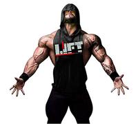 HOTCAT Canotta Uomo Bodybuilding Felpa con Cappuccio Palestra Senza Manica Sportivo Canotterie Tank Fitness Cotone