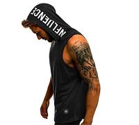 HOTCAT Canotta Uomo Bodybuilding Felpa con Cappuccio Sportivo Canotterie Palestra Smanicato Cotone da Sport