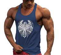 HOTCAT Uomo Sportivo Tank Top Canotterie per Bodybuilding Canotta da Palestra Cotone Fitness Veste Allenamento Muscoli Tank Top