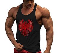 HOTCAT Uomo Sportivo Tank Top Canotterie per Bodybuilding Canotta da Palestra Cotone Fitness Veste Allenamento Muscoli Tank Top