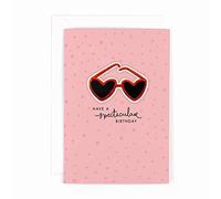 Hotchpotch Have a Spectacular tarjeta de cumpleaños con parche de gafas de sol para planchar