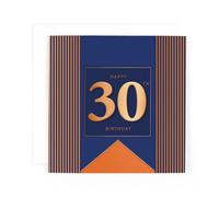 Hotchpotch Tarjeta de felicitación de 30 cumpleaños laminada de lujo | Tarjeta de felicitación de 30 cumpleaños para hombre | Tarjeta de felicitación cuadrada de bolsillo de Londres