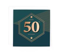 Hotchpotch Tarjeta de felicitación de 50 cumpleaños para hombre, diseño de Londres