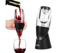 Hotder Wine Aireador de Vino Tinto con Base para Vino Tinto, Negro.