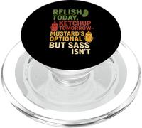 Hotdog Humor BBQ Quote Friends July Picnic Tee Familia PopSockets PopGrip para MagSafe