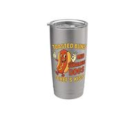 Hotdog Humor BBQ Tee Chef's Kiss 4 de julio Grill Laughs Vaso térmico de acero inoxidable de doble pared